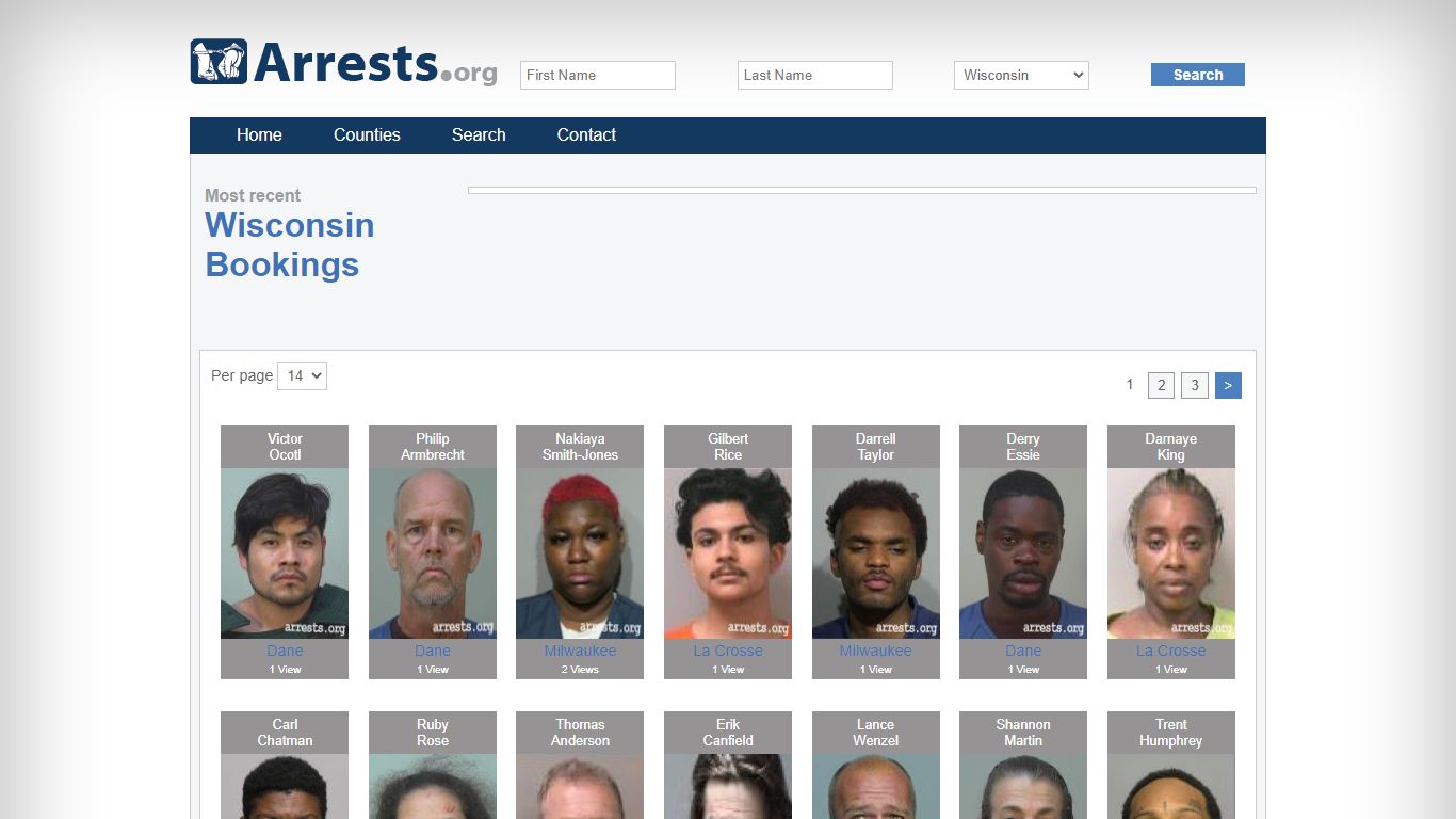 Wisconsin Arrests and Inmate Search