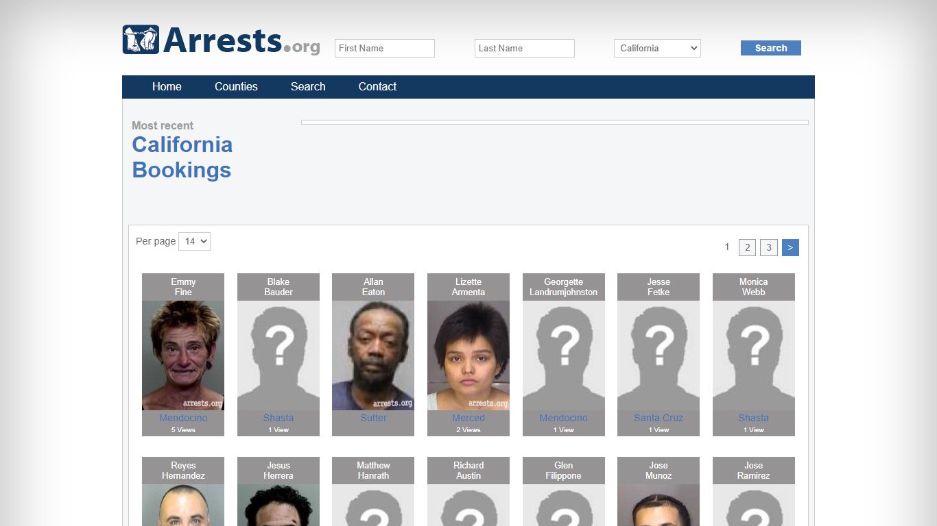 California Arrests and Inmate Search